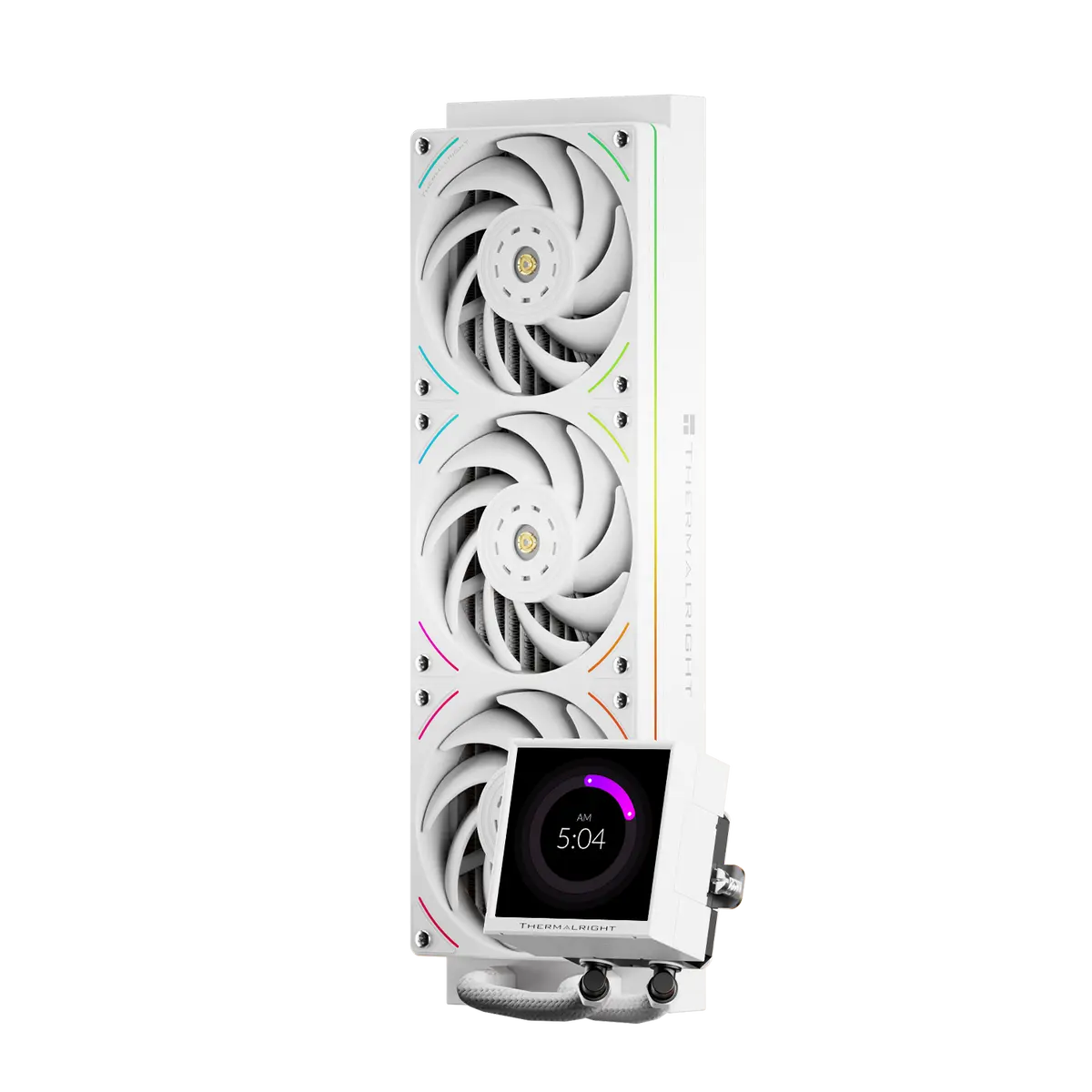 Thermalright Peerless Vision 360 UB ARGB White AIO 360mm CPU Liquid Cooler - 3.95" LCD Square Screen, Wireless Splicing Fans