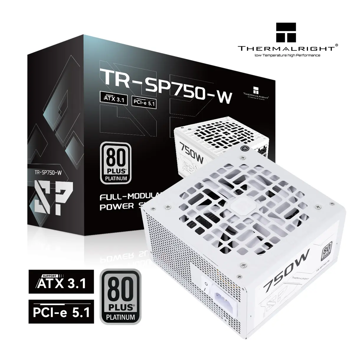 Thermalright SP-750-W 750W 80 Plus Platinum Fully Modular Power Supply - White