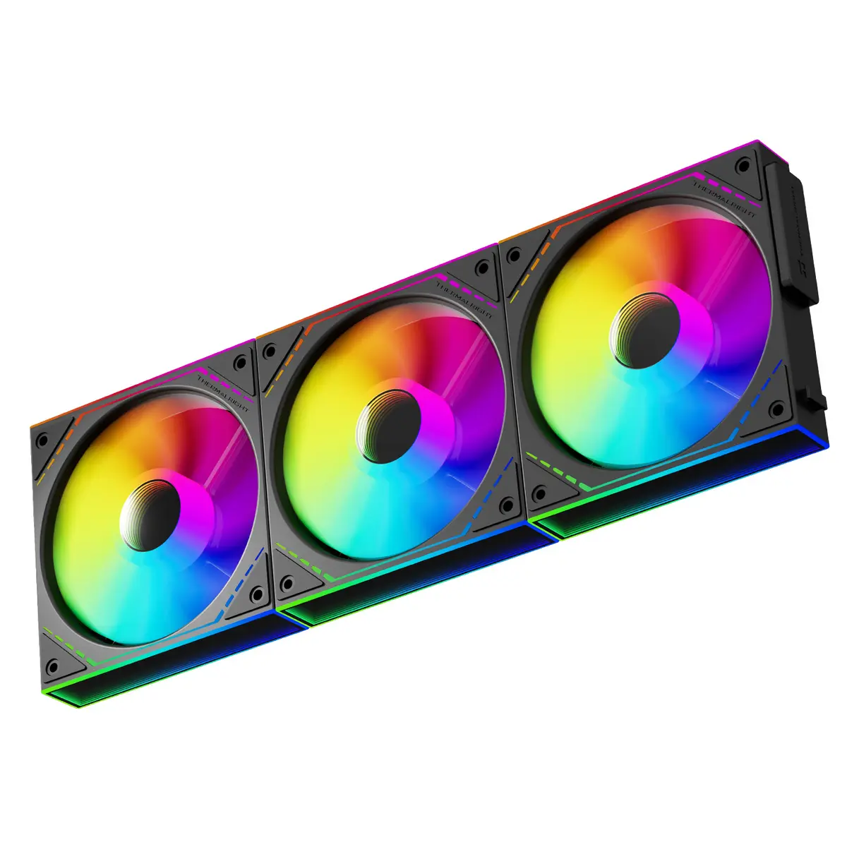 Thermalright TL-M12QR-S X3 Reverse CPU Fan Building Blocks 120mm Case Cooler, PWM Connector Silent Computer Cooling with ARGB Light, Wireless Splicing PC Fan with ARGB Mirror Light Effect, Low Noise, Black