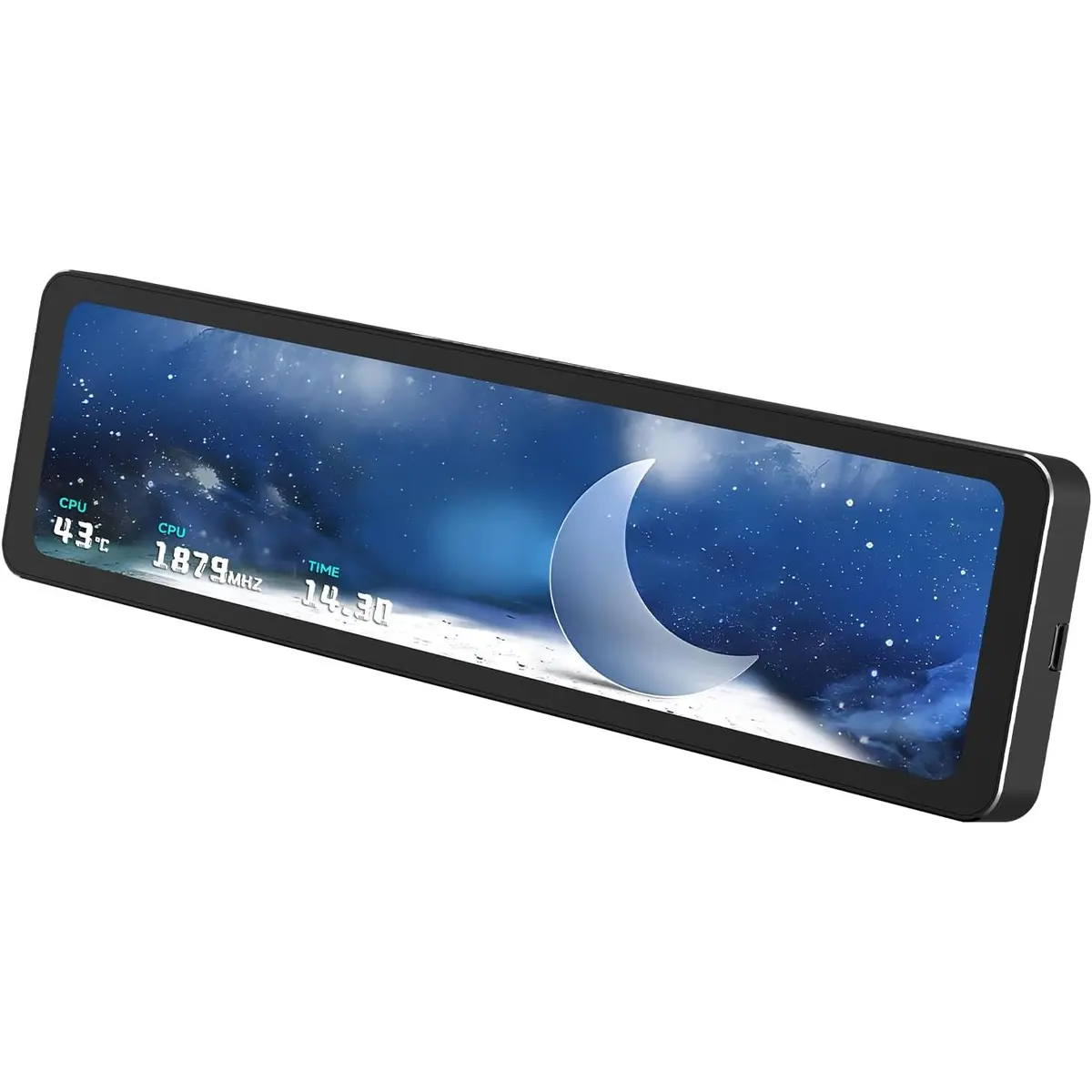 Thermalright Trofeo Vision LCD Black, 11.3-Inch Magnetic IPS Screen, 1920x400 Resolution, Removable in Every Corner of the Chassis, Water-Cooled Radiator Exclusive Screen
