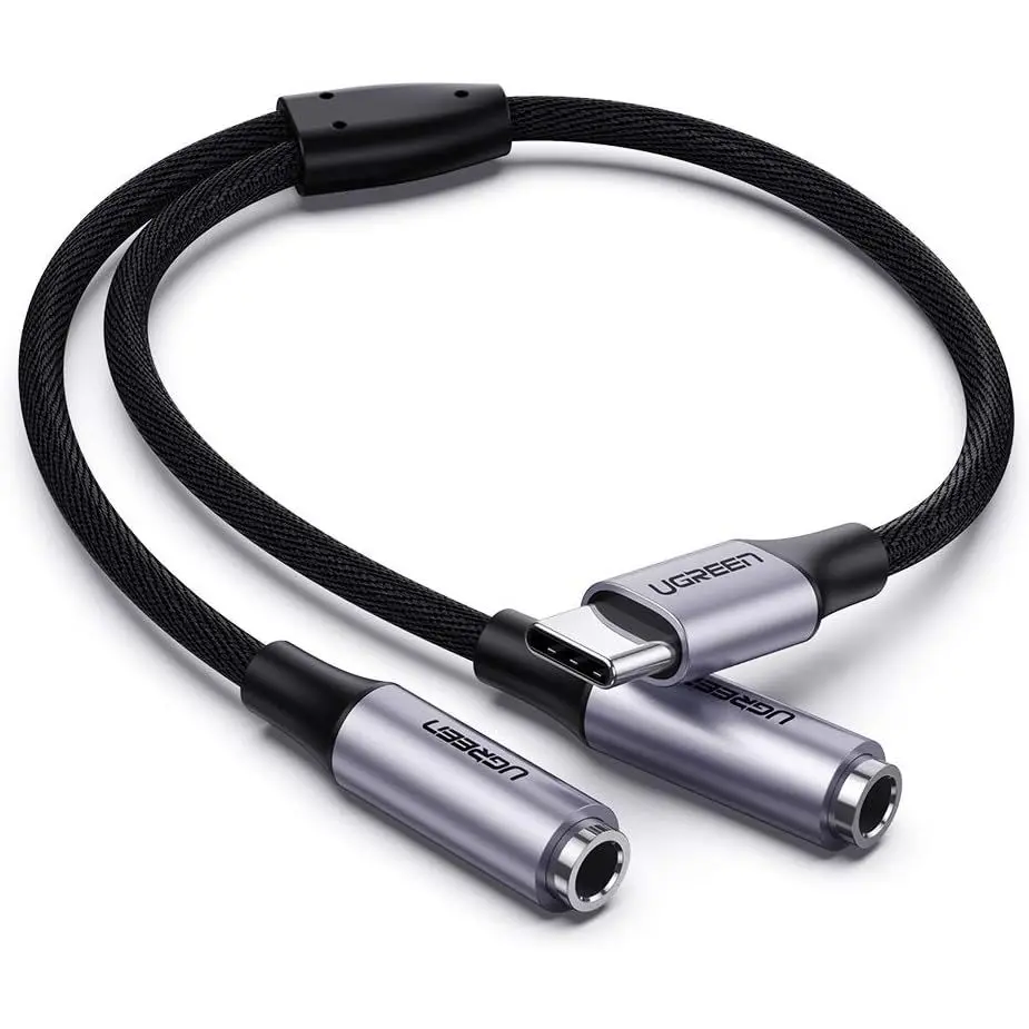Ugreen USB Type-C to 3.5mm 2 Female Splitter Audio Cable