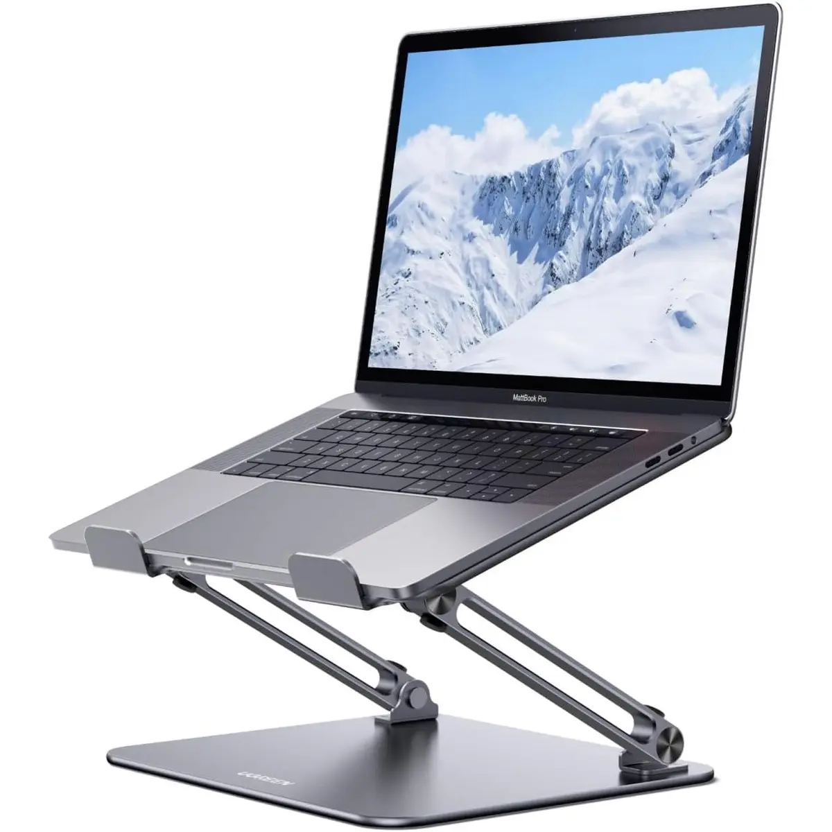 Ugreen Laptop Stand for Desk, Adjustable Laptop Riser with Heat Vent Ergonomic Lightweight Foldable Laptop Stand Compatible with MacBook Pro/Air/Neo, LOQ/IdeaPad, Surface, All Notebooks 10-16.2"