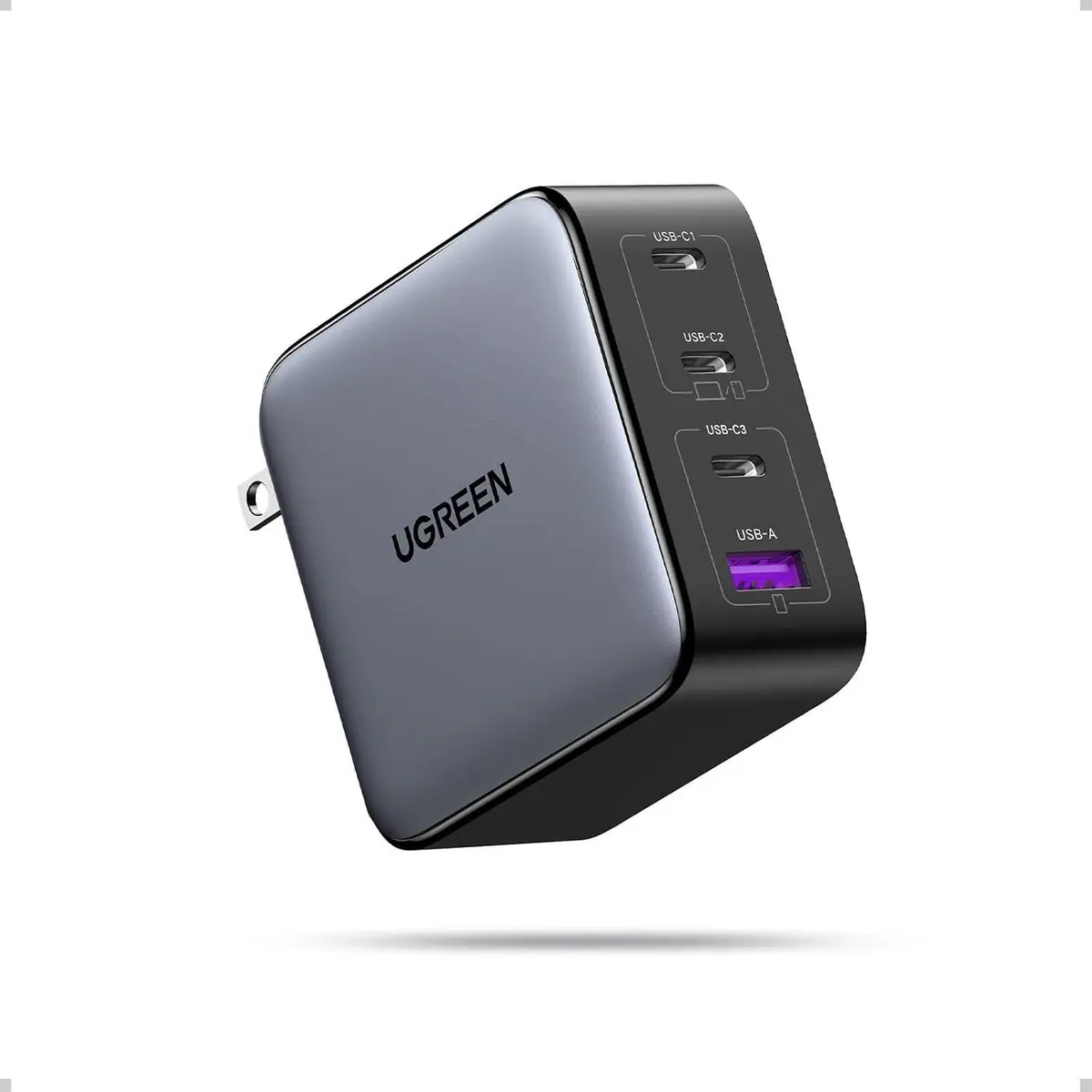 Ugreen Nexode 100W GaN USB-C Charger, 4-Port Compact Foldable Fast Laptop Charger Power Adapter