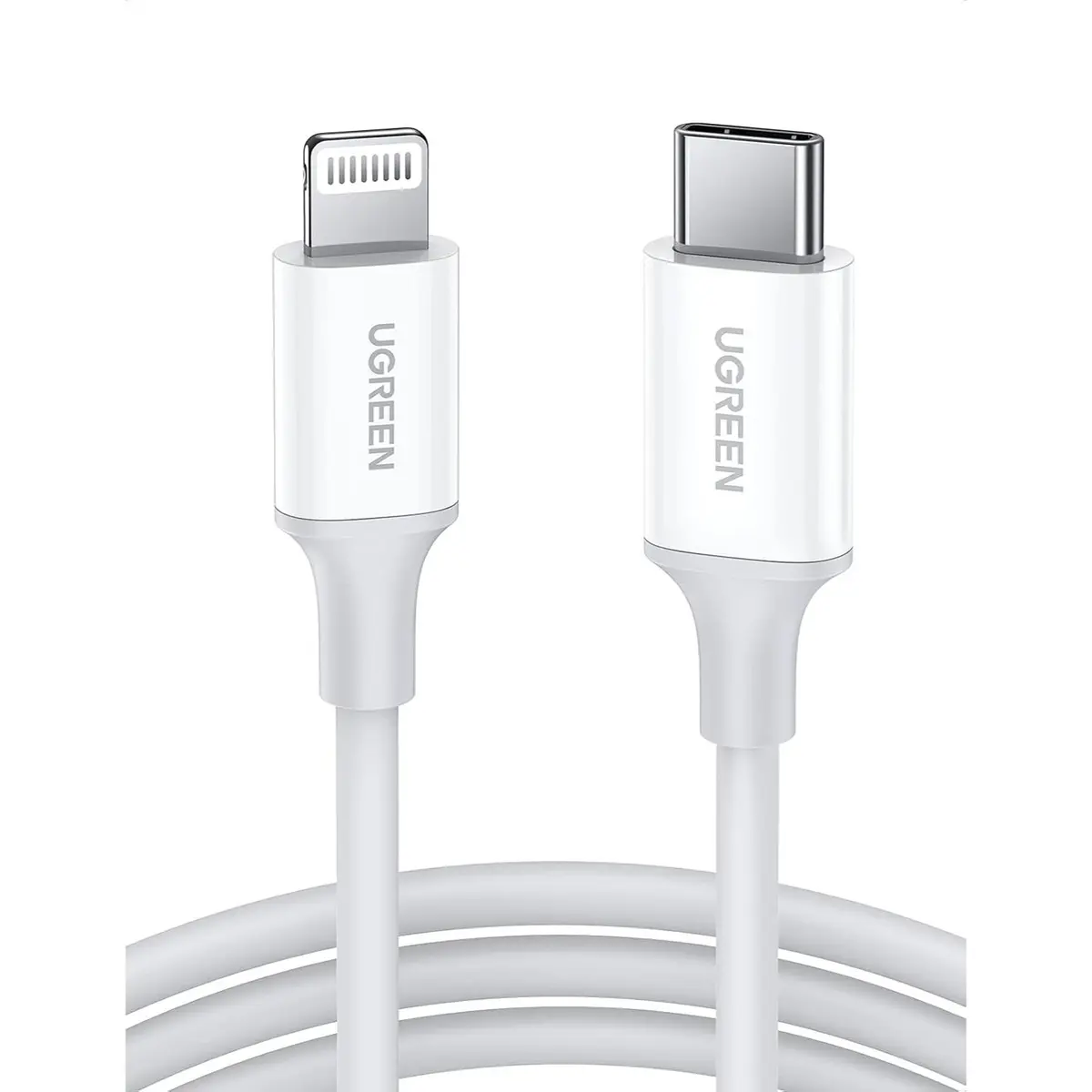 Ugreen USB-C to Lightning Cable - MFi Certified PD Fast Charging Type-C to Lightning Cord (2M, White)