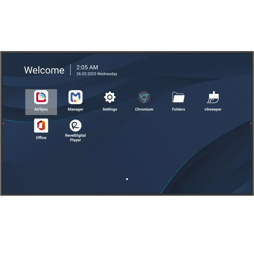 ViewSonic CDE5514-2C 55" 4K Commercial Display, 3840x2160, 500 Nits, Android 14, Quad-Core, 4GB RAM, 3x HDMI 2.1, USB-C 15W, 2x10W Speakers, 24/7, ProAV, EPEAT Silver