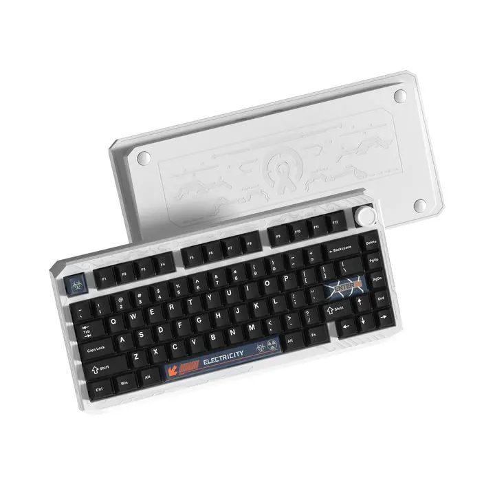 Womier ERA75 75% Wireless Mechanical Keyboard with VIA/QMK - Knob Full Aluminum Custom Keyboard, Pre-lubed POM Switches RGB Creamy Gaming Keyboard, 3-Mode Gasket Hot Swappable (Doomsday)