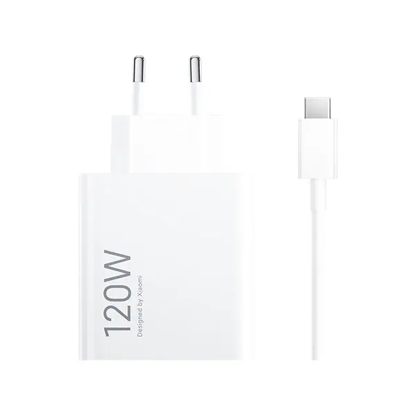 Xiaomi 120W HyperCharge Combo Type-A Charger with USB-C Cable (White)