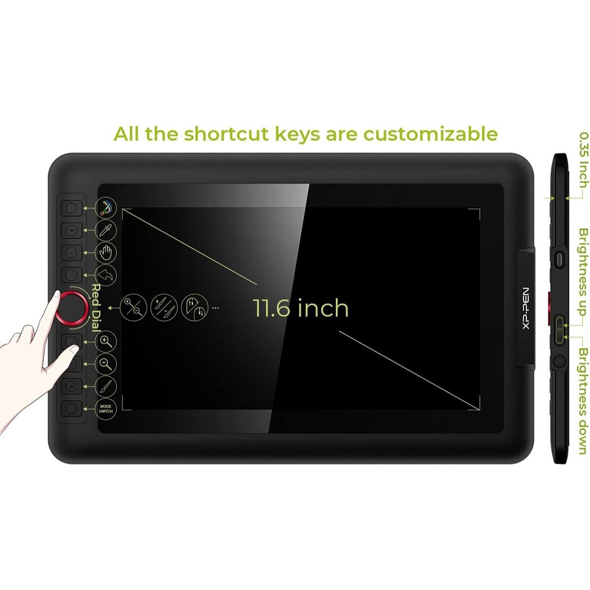 XP-Pen Artist 13.3 Pro Graphics Drawing Tablet - Battery-Free Pen, 60° Tilt, 8192 Pressure, 1920x1080 Display