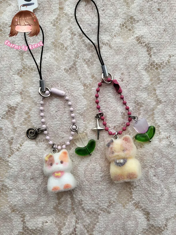 Fuzzy Tiny Cat Phone Charm