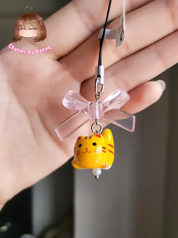 Ginger Cat Phone Charm 