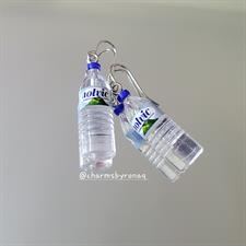 Volvic Water Bottle Earrings 