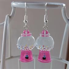 Pink Bubblegum Machine Earrings 