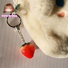 3D Big Strawberry Keychain 