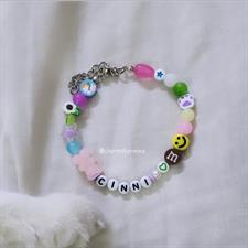 Custom Text Cat Beaded Collar Necklace 