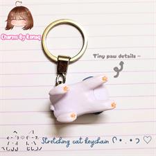 [SOLD OUT] Stretching Cat 3D Keychain 