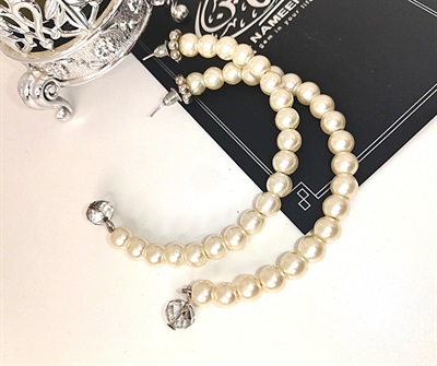 Half Pearls Hoops