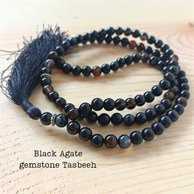 Pure Natural Black Agate Gemstone.