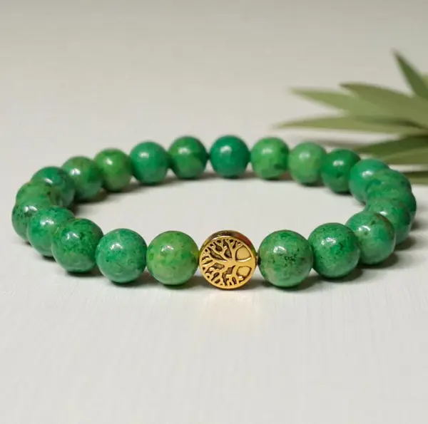 Green Jasper Bracelet (Men) – Calm, Balance & Heart Healing