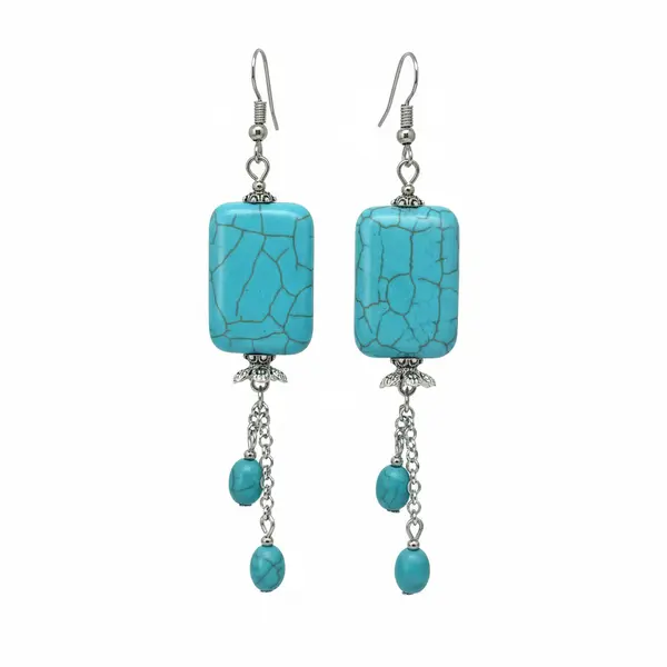 Statement Turquoise Drop Earrings