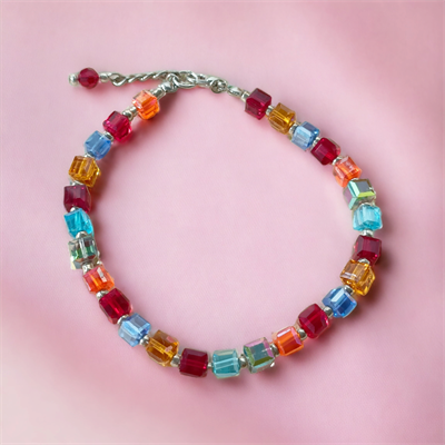 Color splash crystal Anklet
