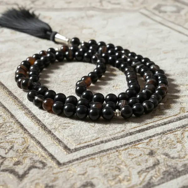 Natural Aqeeq Tasbeeh - 99 Beads