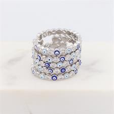 Silver - Evil Eye Ring