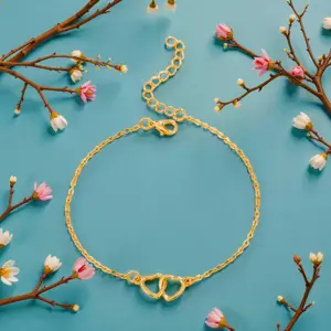Double Heart Anklet