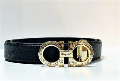 FO Rouge London Men's Golden Buckle Textured Design Buckle