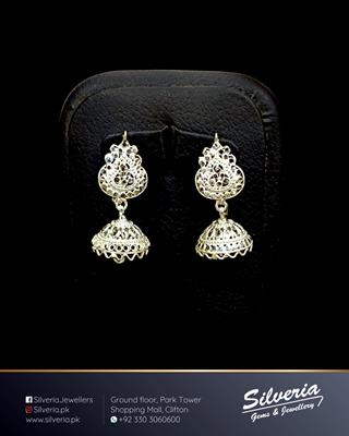 Jhumkis in 925 Sterling Silver with Filligiri workmanship
