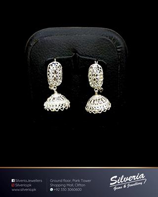 Jhumkis in 925 Sterling Silver with Filligiri workmanship