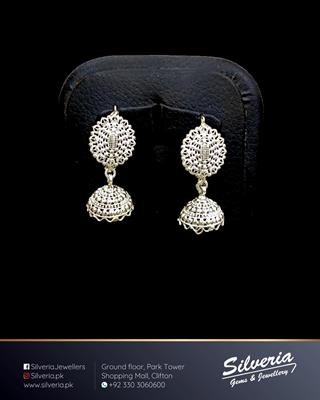 Jhumkis in 925 Sterling Silver with Filligiri workmanship