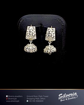 Jhumkis in 925 Sterling Silver with Filligiri workmanship