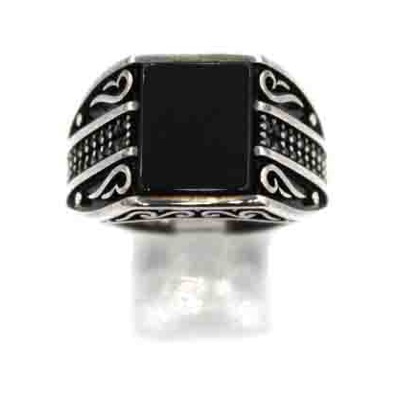 Turkish Ring Black Onyx 925 Sterling Silver