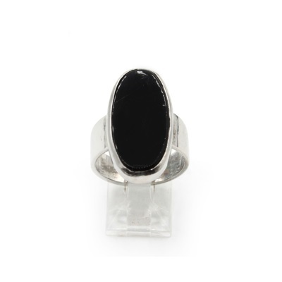 Black Onyx Silver Ring