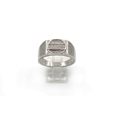 Silver Ring With White Zircon
