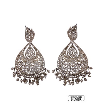 Filligri Earring with Pearl Drops - SL-E27