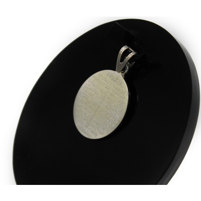 Oval Double Sided 925 sterling silver Ayat ul Qursi And 4 Qul pendant