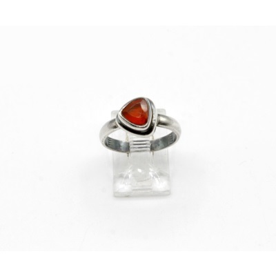 Red Onyx Silver Ring