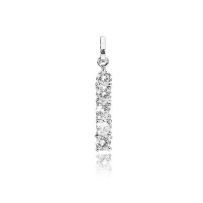 Stylish Vertical pendant in 925 Sterling Silver 