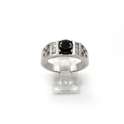Black Onyx Silver Ring