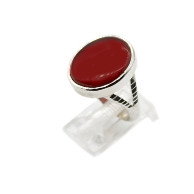 Brown Aqeeq Ring