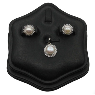 Genuine Fresh Water Cultured Pearl Silver Pendant Set