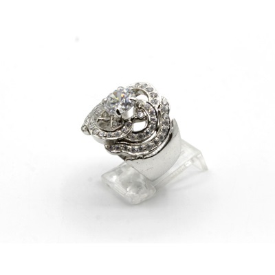 Beautiful White Zircon Ring In 925 Sterling Silver
