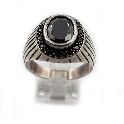 Turkish Ring Black Onyx 925 Sterling Silver