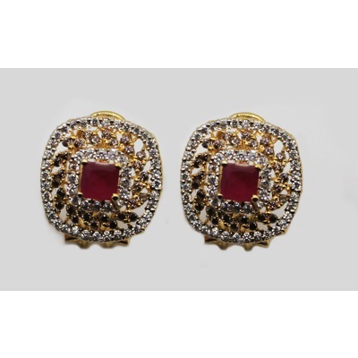 Beautiful Hues Of Red Onyx With Zircon On The Border