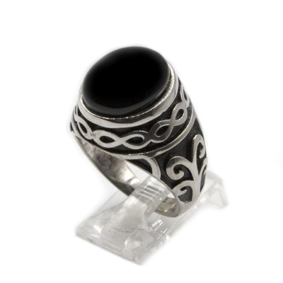 Turkish Ring Black Onyx 925 Sterling Silver