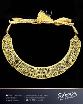 Gold plated Choker Necklace in 925 Sterling Silver
