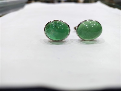 Natural Flourite Cufflinks in 925 Sterling Silver