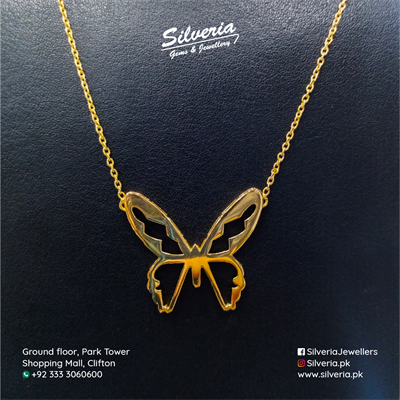 Butterfly pendant made in 21kt Gold