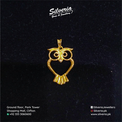 Owl pendant in 22kt gold